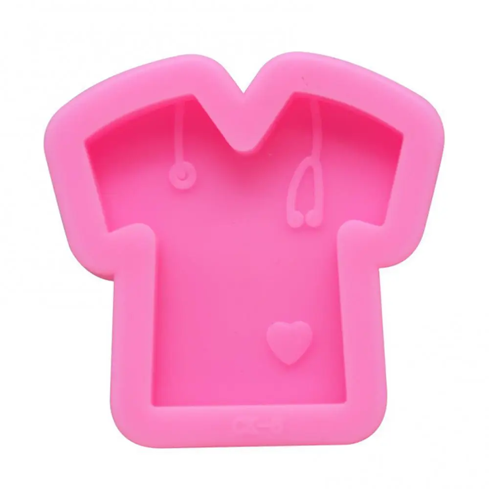 

DIY Fun Silicone Mirror Epoxy Kids Clothes Keychain Fondant Cake Baking Mold