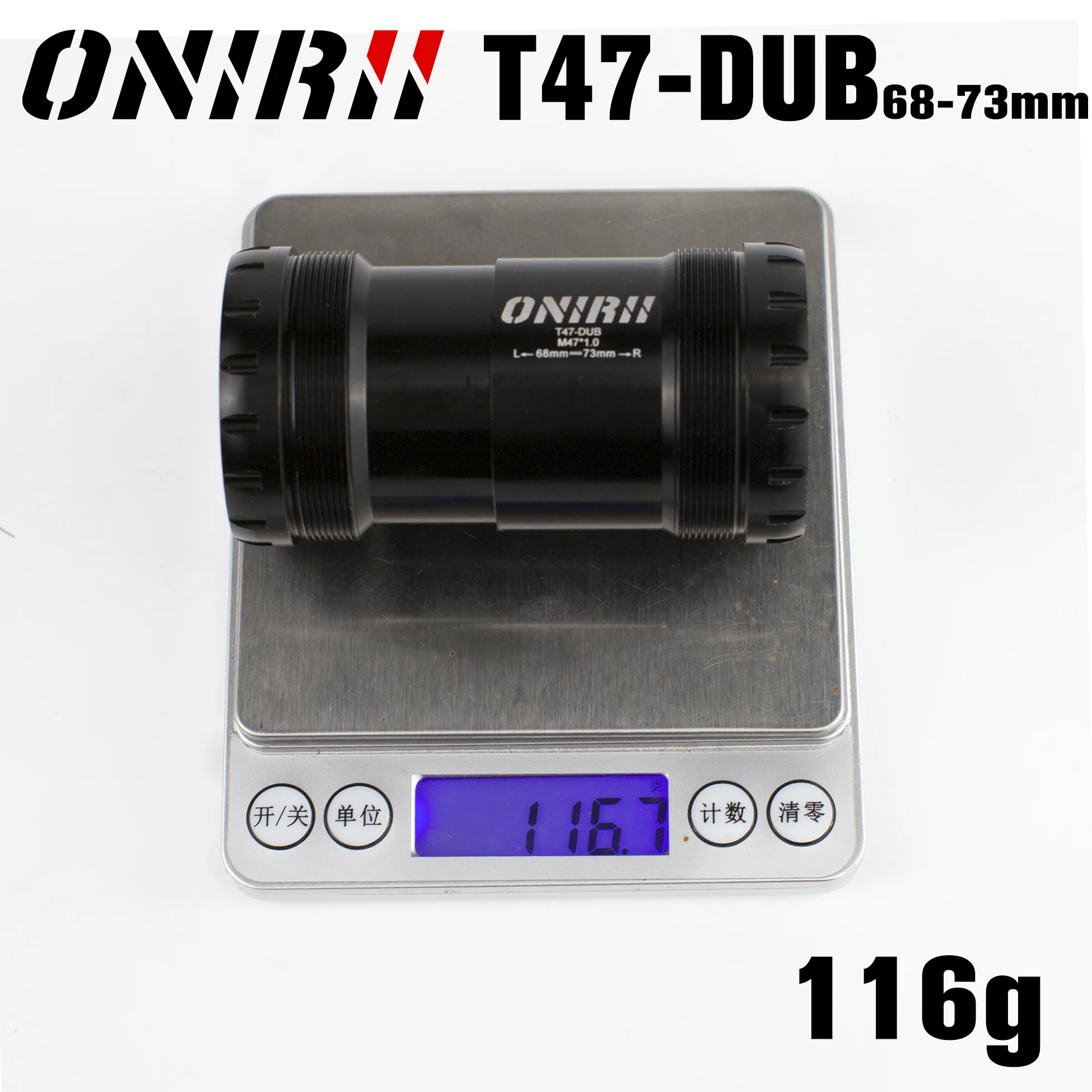 

ONIRII T47-DUB Bicycles Ceramic Bearing Bottom bracket Thread, T47 68mm for 24 BB 28.99mm Road MTB Bike SRAM / Shimano Crank New
