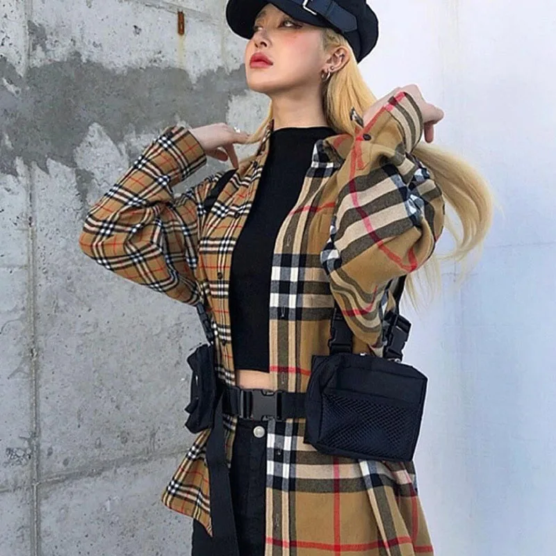 Мужская тактическая нагрудная сумка в стиле хип хоп уличная одежда