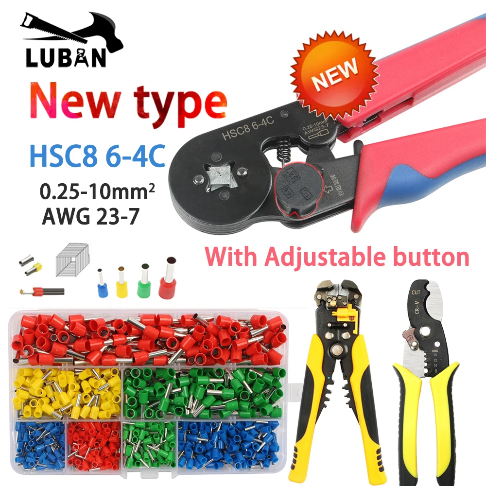 Новые мини плоскогубцы HSC8 6 6C 4 саморегулируемые обжимные 0 25 10 мм
