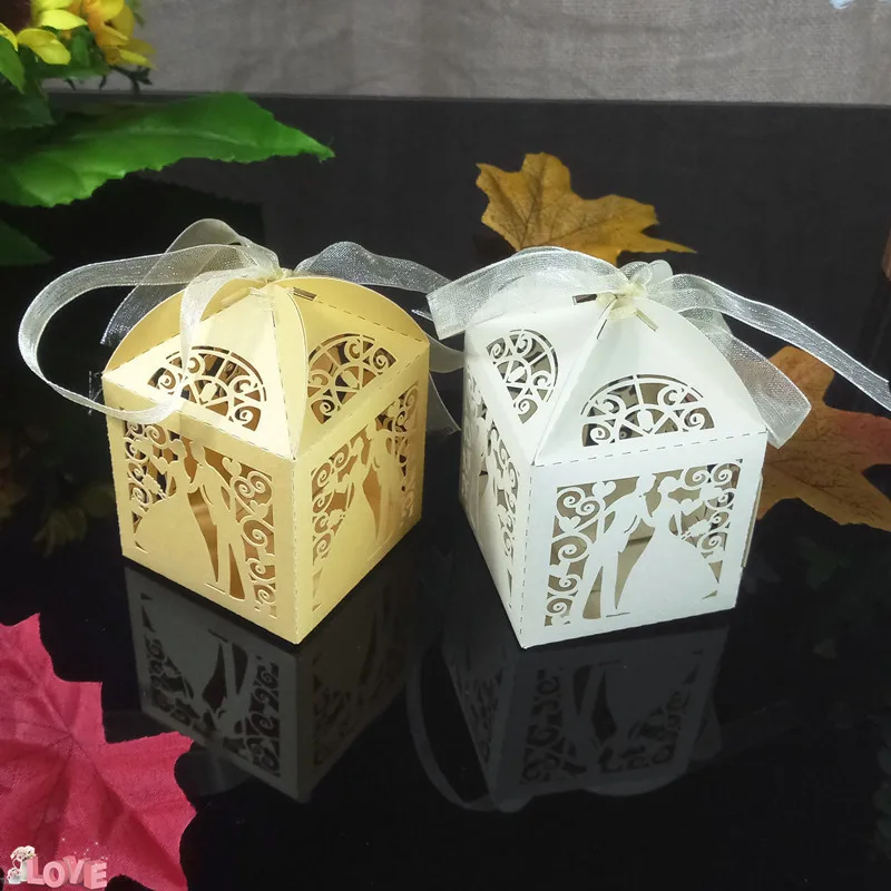 50 шт. коробка конфет для свадьбы с узором жениха невесты Романтические свадебные
