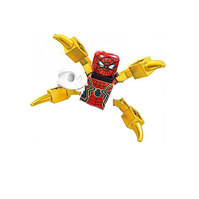 

Mini size movie anime super 4.5 different heroes Thanos Spiderman Iron Man Hulk building blocks toy children's birthday gift