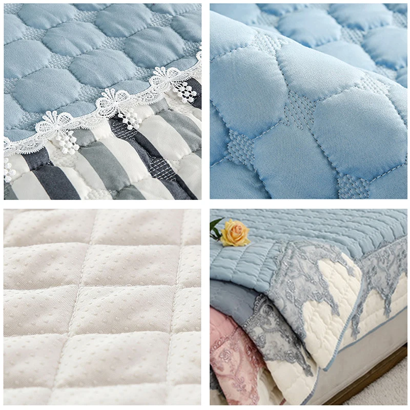 Тканевый Простроченный чехол для дивана гостиной однотонный грязеотталкивающий