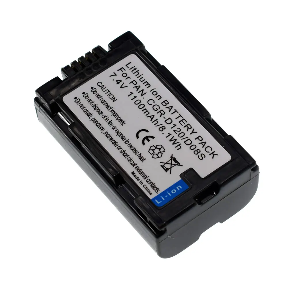 Аккумулятор для фотоаппарата Panasonic NV-DS29B DV CGR-D08R D08A D120E 1B D08S D110 D120 D120A D16A/1B D16S |