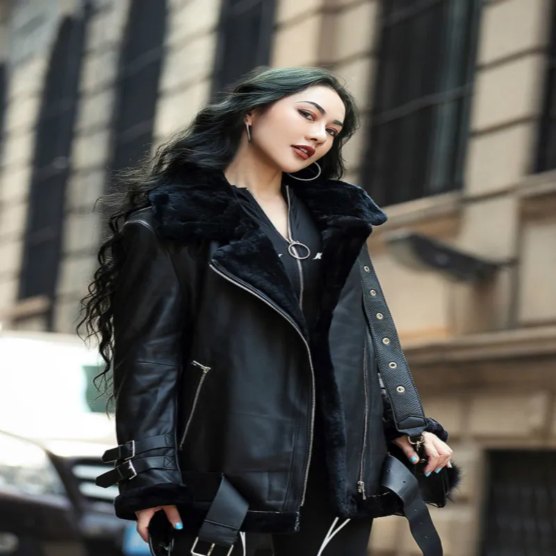 100% натуральная овчина пальто женские натуральные овчины меховые 2020 зимняя