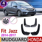 4 шт. брызговик автомобиля для Honda Fit Jazz GK 2014  2017 щитки, Брызговики щитка аксессуары для брызговиков 2015 2016 3rd 3 Gen