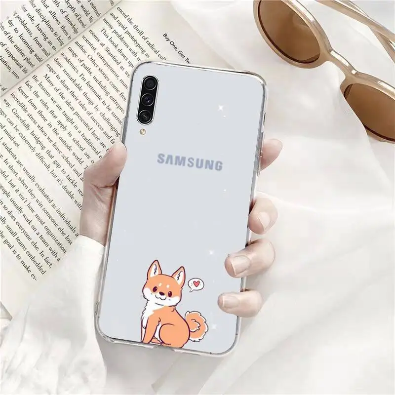 

Cute cartoon corgi dog Phone Case Transparent for Samsung A71 S9 10 20 HUAWEI p30 40 honor 10i 8x xiaomi note 8 Pro 10t 11