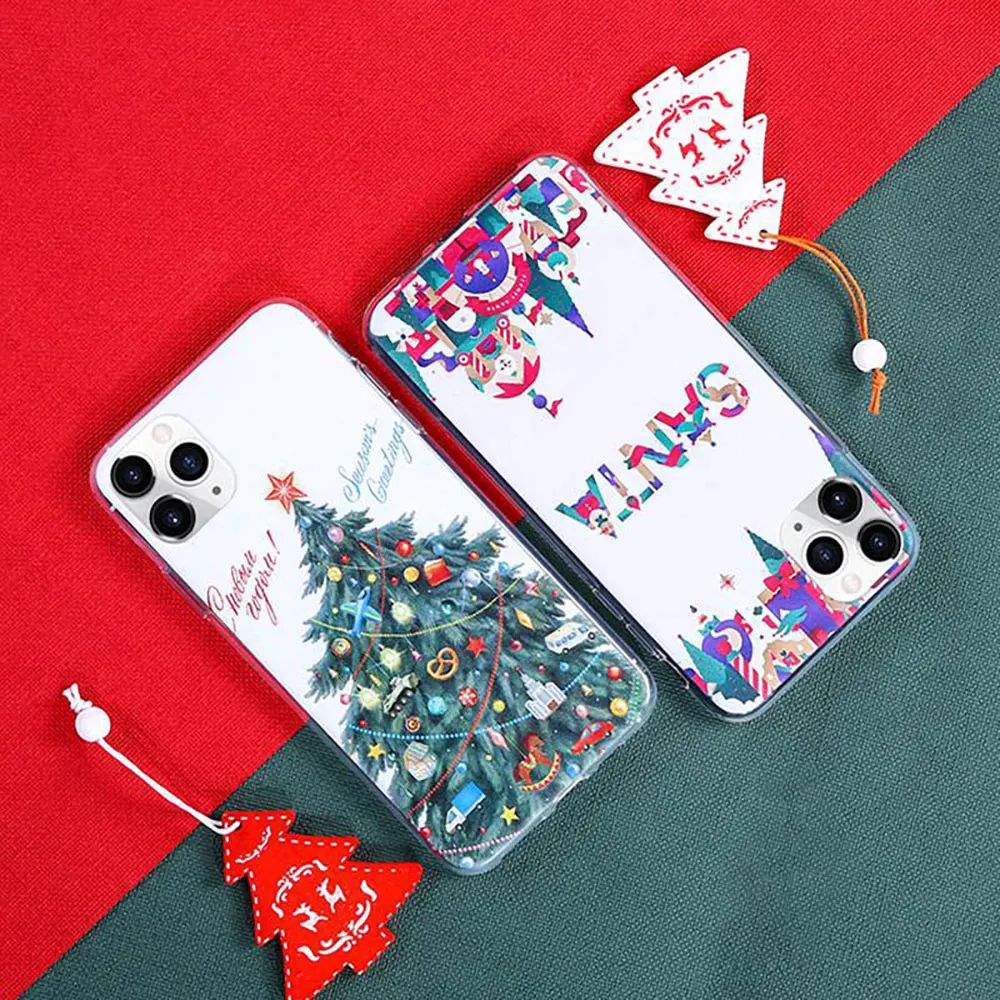 KISSCASE Рождество чехол с елкой для iphone 11 Pro Max XR/XS Max/X 6/6 S/7/8 Plus Санта Клаус снеговика и