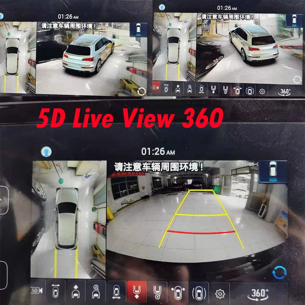 2021 Newest AHD 1080P 5D 360 Degree Bird View Panorama System Cameras Car Parking Surround Video Recorder DVR Monitor UHD | Автомобили и