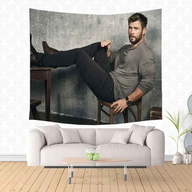 Гобелен с принтом Криса хемворта на заказ настенные гобелены рождественское