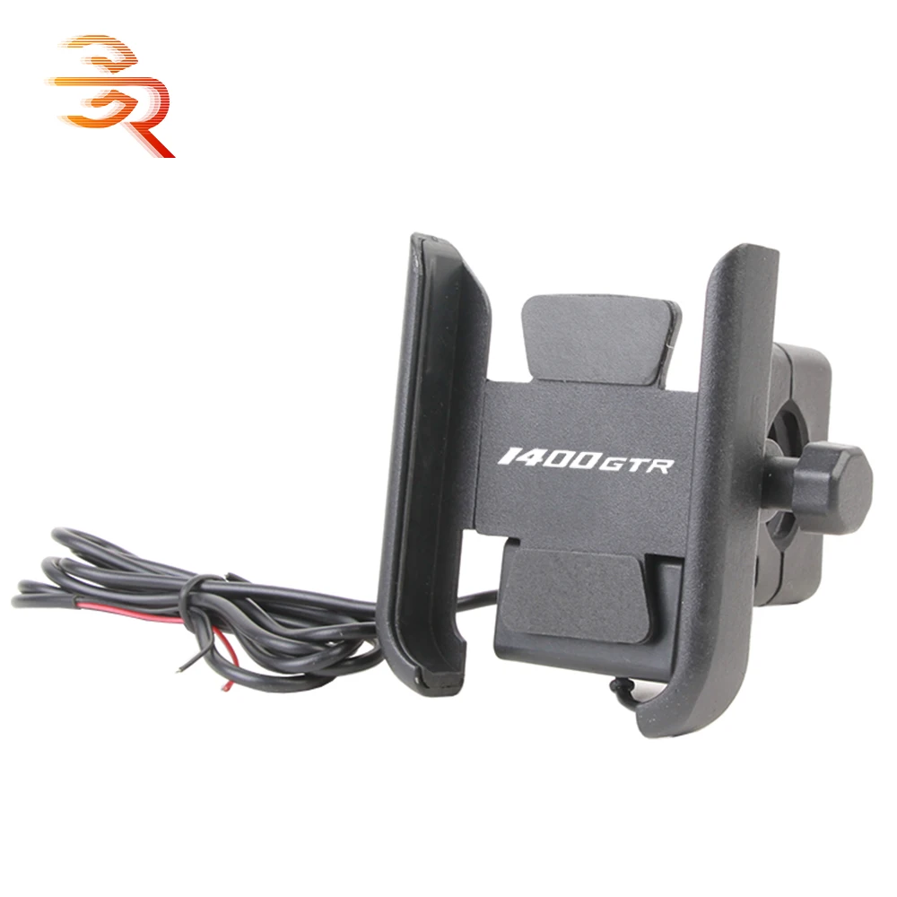 

Motorcycle Phone Holder With USB Charger For Kawasaki GTR1400 Concours 14 2008-2010 2011 2012 2013 2014 2015 2016 Accessories