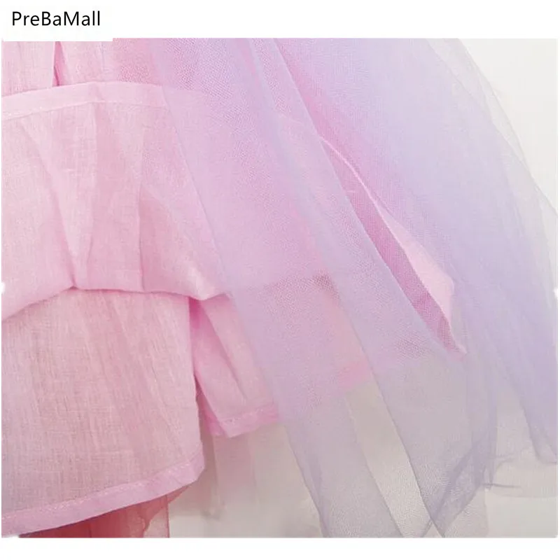 Комплекты летней одежды для маленьких девочек одежда хлопковая рубашка Топ +