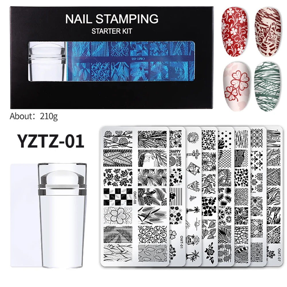 

Nail Stamping Plates Set 8 Stainless Steel Plates With Vairous Patterns Nail Art Supplies Nail Stamper Kit Gift For Girlfriend