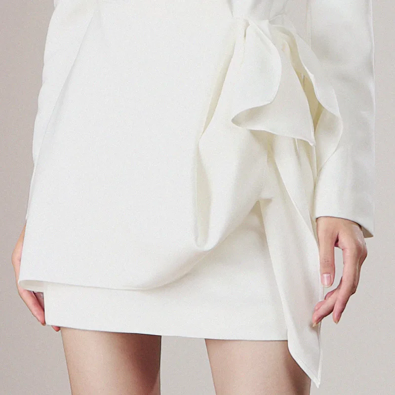 Женское платье с длинным рукавом-фонариком V-образным вырезом | Женская одежда