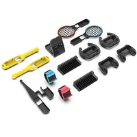 14 in 1 for nintendo switch accessories kit joycon holder grip steering wheels tennis racket wrist band drum stick fish pod