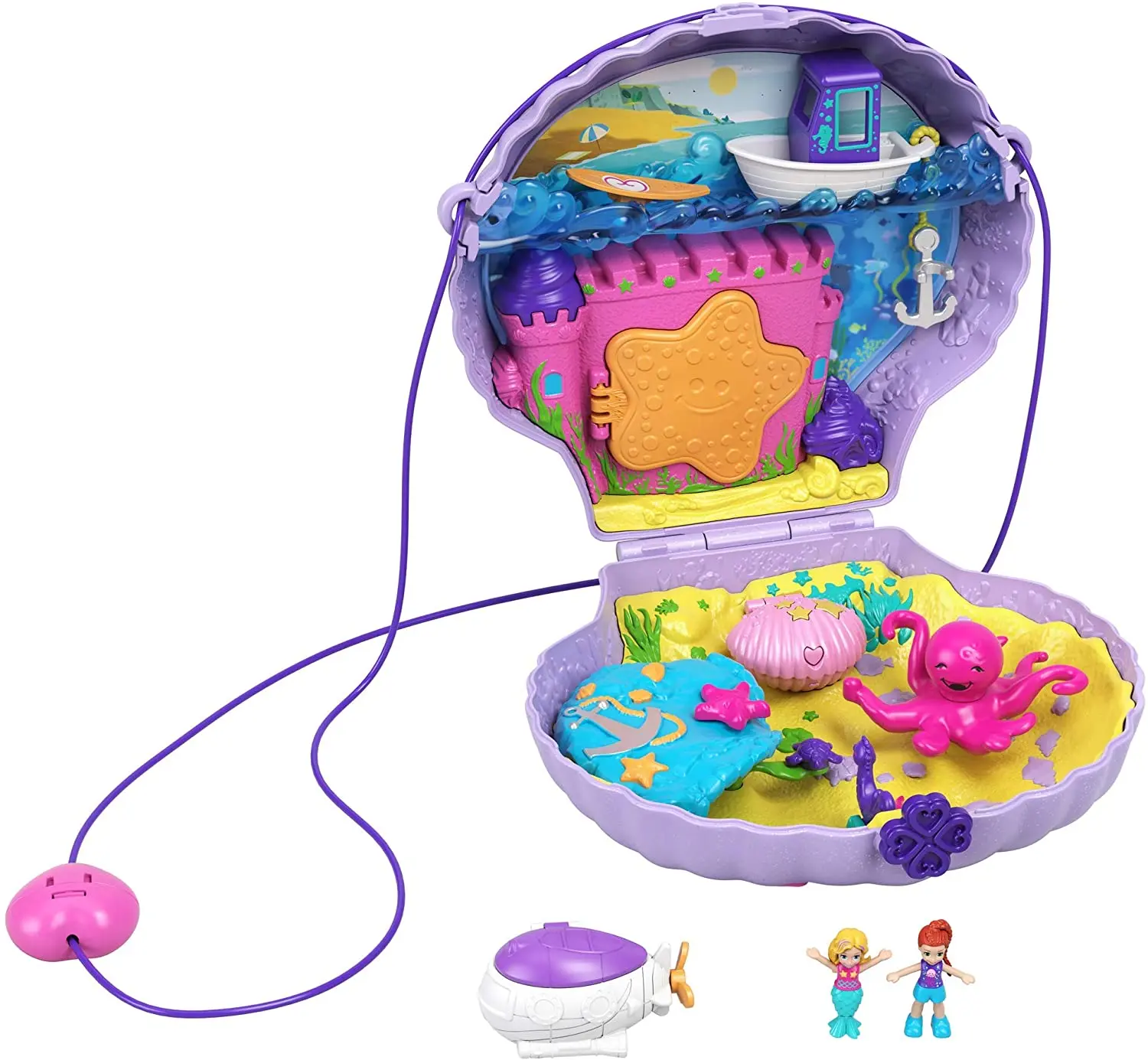 2021 оригинальные карманные маленькие мощные ракушки Mattel Polly для девочек, домашние игрушки для детей, Русалочка, дети, реборн