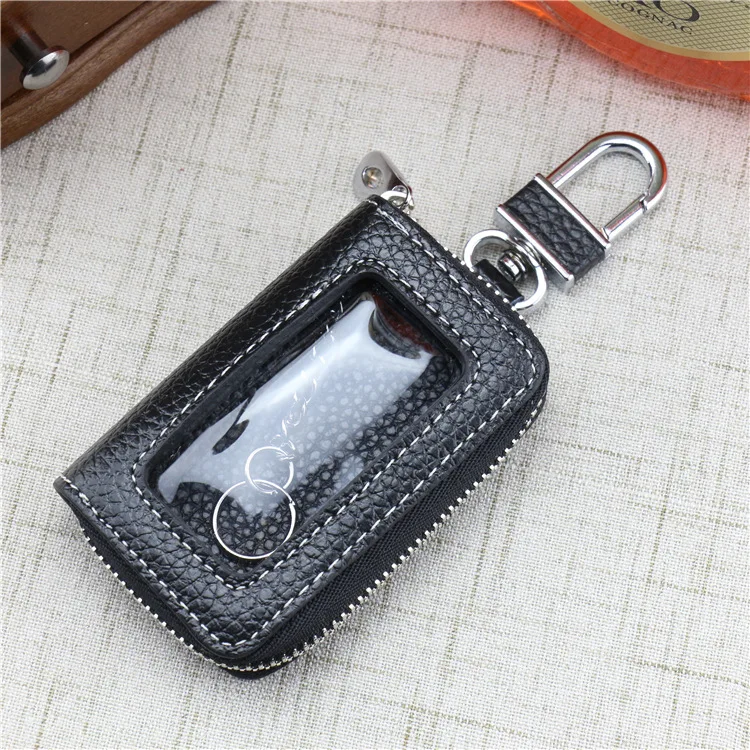 Open sunroof leather car key bag cowhide ring lychee pattern household for men and women | Багаж и сумки