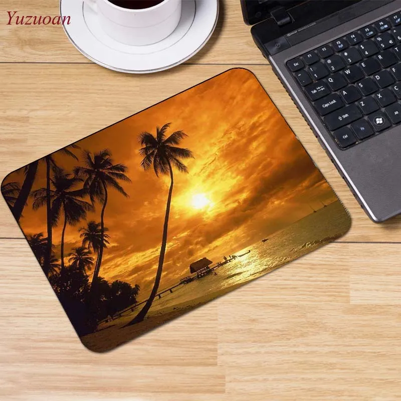 Yuzuoan пляжный морской пейзаж большая акция русский компьютерный игровой коврик