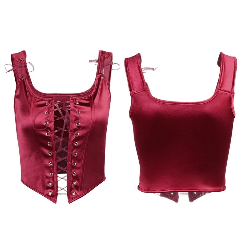 

Elegant Sexy Casual Corsets Tank Tops Women's Summer Curve Shaper Patchwork Camisole Vest for streetwear Party