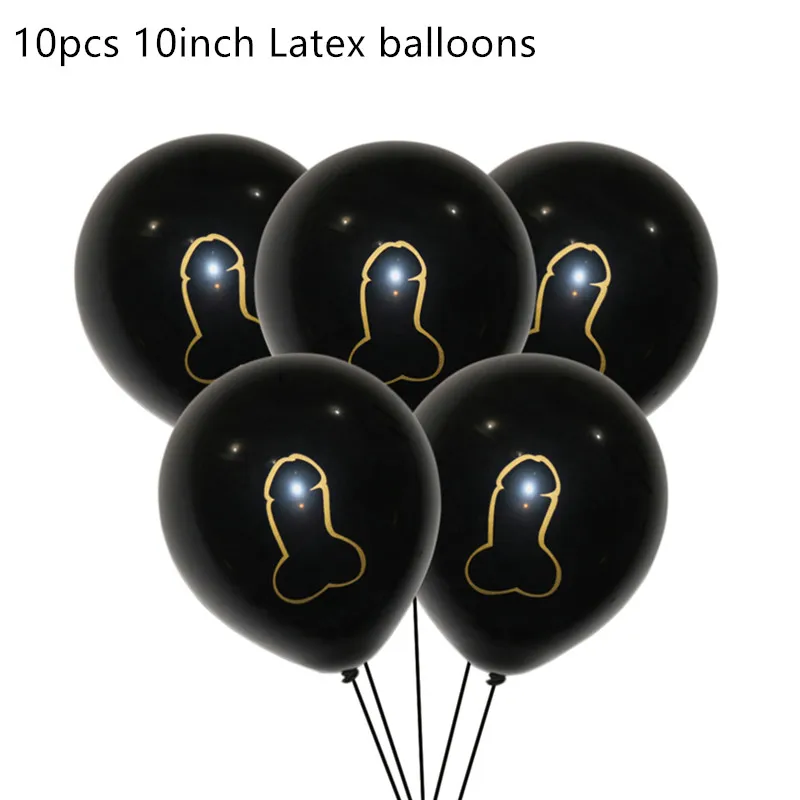 10pcs No letters Украшения для девичника тот же пенис навсегда воздушный шар невесты быть баннер гирлянда для девичника курица вечерние Mr Mrs Свадебные украшения - Цвет: 10pcs No letters