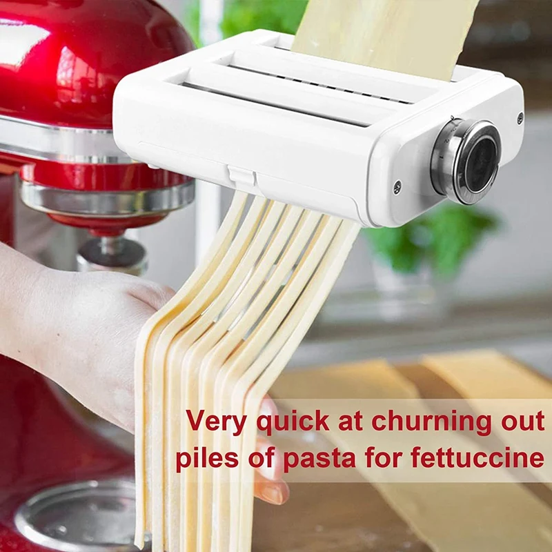 

Pasta Maker Attachment 3 in 1 Set for KitchenAid Stand Mixers Included Pasta Sheet Roller Spaghetti /Fettuccine Cutter