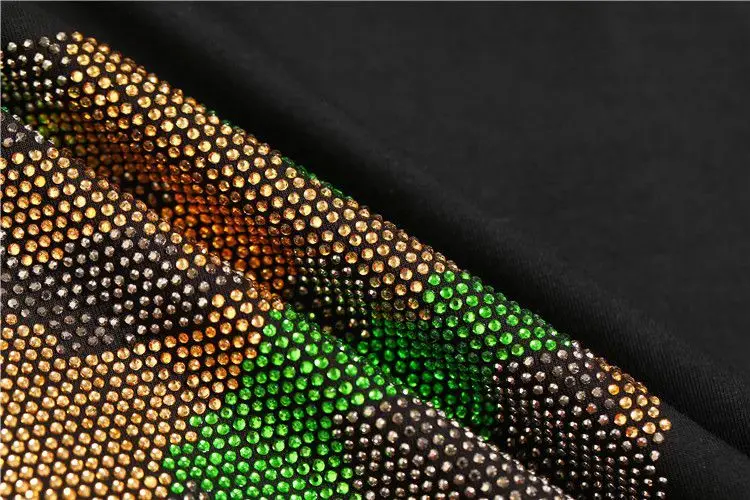 

Popular Slim Diamond 2 Skull Head Tracksuit Luxury O-Neck T-Shirt + Pants High Quality Men's Short Sleeve Sets Summer