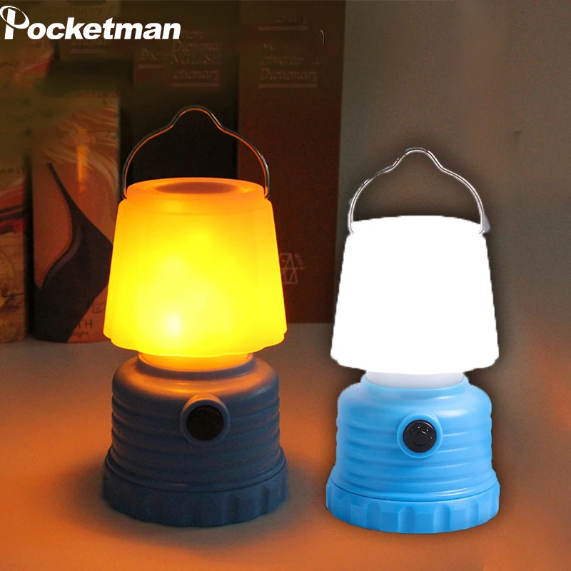 

Outdoor Portable Flame Night Light Super Bright Wide Range White Light Camping Lamp Waterproof Emergency Light Use 3*AAA Battery