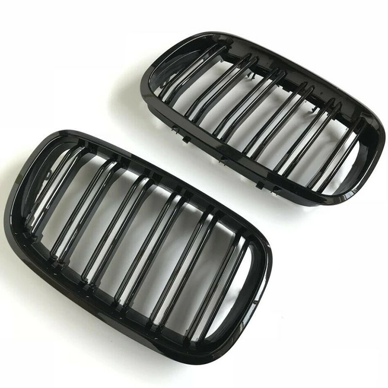 Глянец яркий черный Автомобильный передний бампер линия почек гриль решетки для
