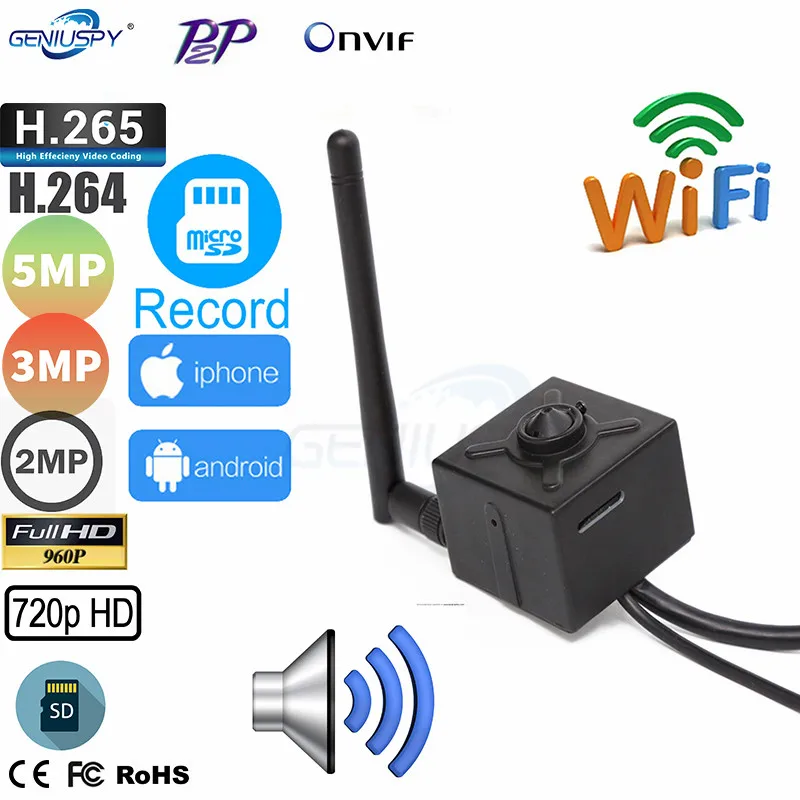 5 МП 2 Мп 1 3 HD видеовыживание P2P мини беспроводная Wi Fi Ip камера со стандартным Onvif