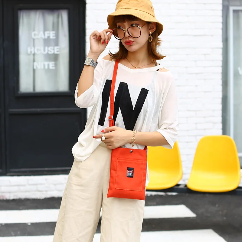 Цветная оригинальная Холщовая Сумка женская диагональная ткань для отдыха