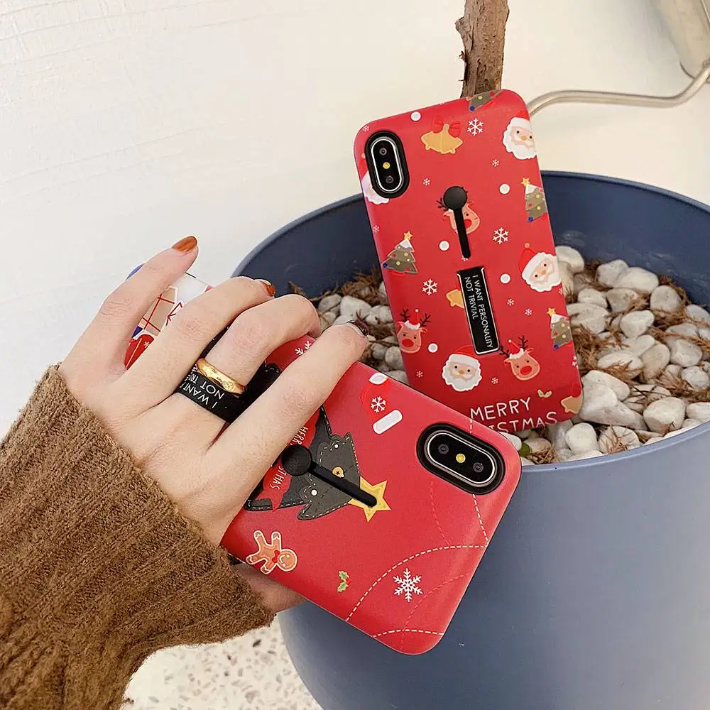 Веселый Чехол для телефона с рождественским рисунком iPhone 7 XR XS MAX X 8 Plus чехол