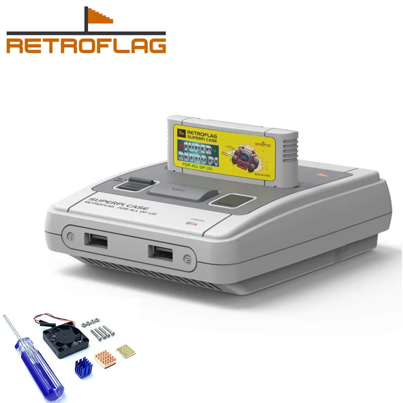 Retroflag SUPERPi CASE J с охлаждающего вентилятора + радиатор безопасное отключение для