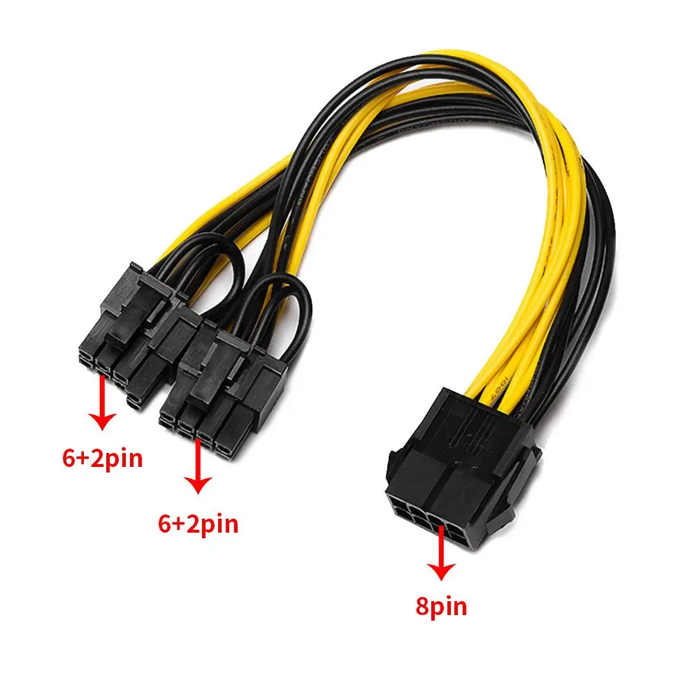 

EPS CPU 8Pin к Dual 8(6 2) Pin PCIE PCI Express адаптер кабель питания видеокарта материнская плата PCI-E GPU разветвитель Кабель