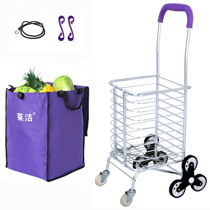 2019 Золотая корзина для покупок с сумкой подъема по лестнице складная портативная