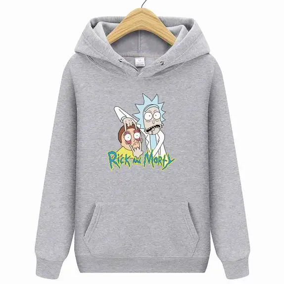 HW0041gray Новинка, брендовые толстовки с капюшоном Rick marty для мужчин и женщин, мужские толстовки с капюшоном для скейтборда, мужские хлопковые толстовки с капюшоном Rick marty - Цвет: HW0041gray