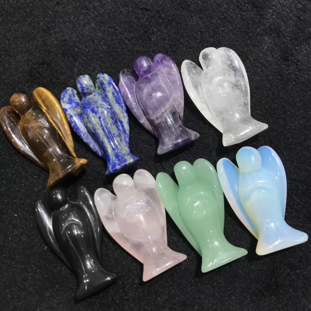 1 шт. натуральный кристалл ангел-хранитель Статуэтка Роза кварц аметист