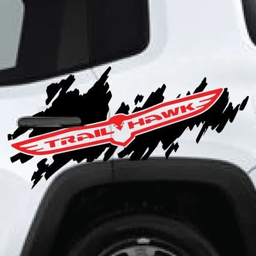 Для Trail Hawk TrailHawk Jeep ренегатский Чероки сбоку брызги логотип виниловая наклейка