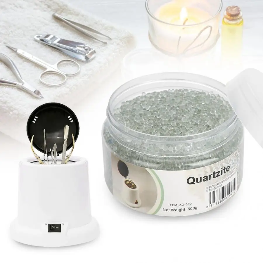 500g прозрачный стеклянный шар для высокое Температура ногтей стерилизатор