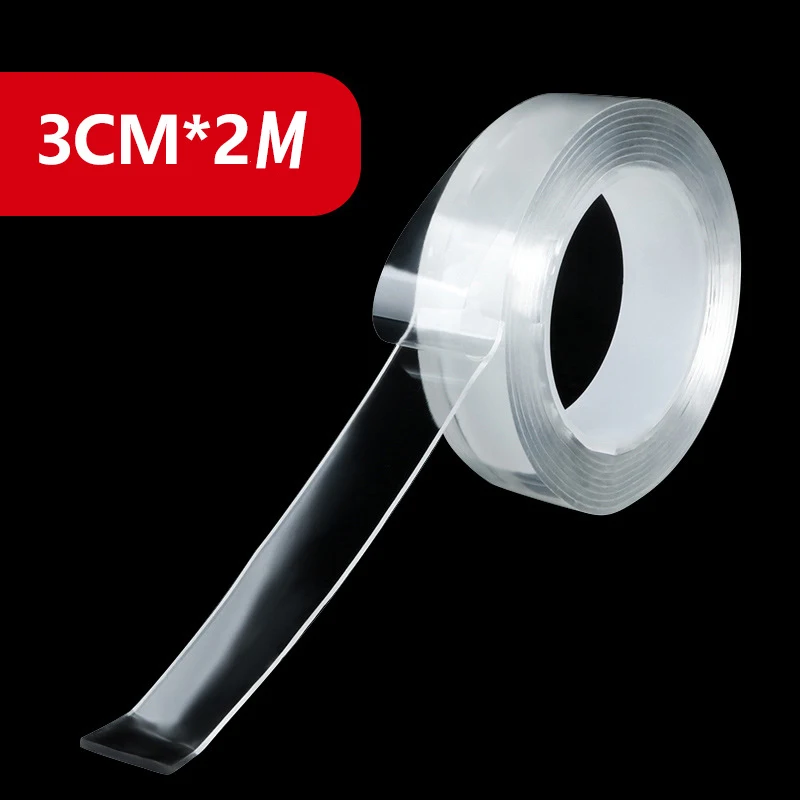 30mmX2m 1/2/3/5m многоразовые двухсторонняя, Не оставляющий следов надежный дизайн моющийся с адгезионным покрытием гелевая лента снимающиеся наклейки моющийся с адгезионным покрытием диски галстуком-бабочкой клей гаджет - Цвет: 30mmX2m