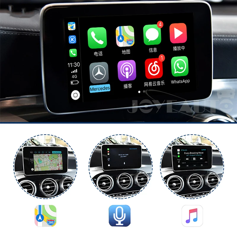 Joyeauto мультимедиа Mercedes V-Class Беспроводная OEM Apple Carplay Aftermarket Модифицированная- поддержка обновления камеры заднего вида