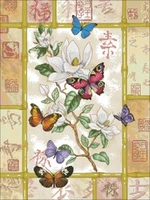 23 dim 35063 magnolia butterfly needleworkfor embroiderydiy 14ct unprinted arts cross stitch kits set cross stitching