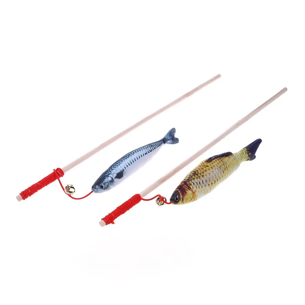 

Pet Cat Teaser Toys Feather Linen Wand Cat Catcher Teaser Stick Cat Interactive Kitten Playing Funny Toy Wood Rod Mouse Toy
