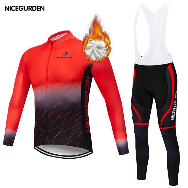 

Winter warm fleece jacket, cycling wear, long-sleeved suit, straps, cycling wear, cycling wear, windproof and self-cultivation