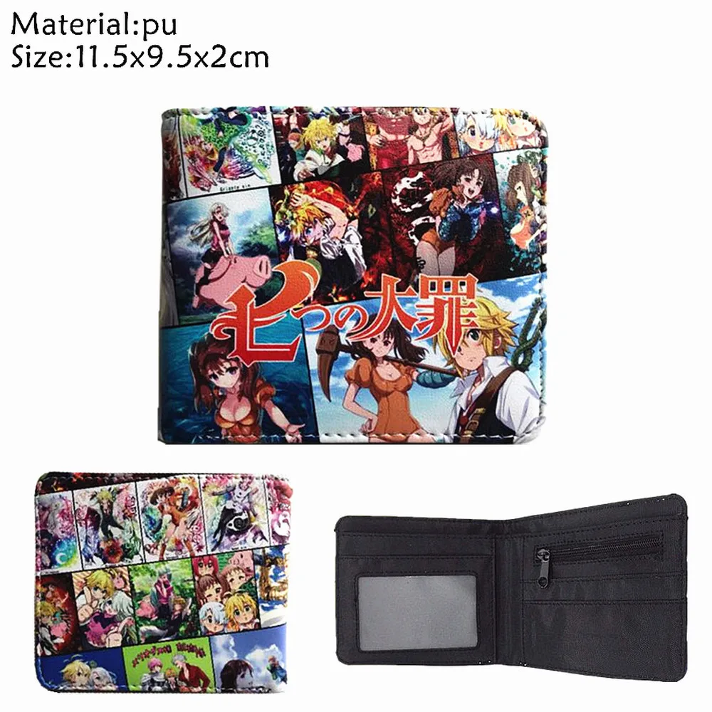 Короткий кошелек из искусственной кожи с аниме семь смертных грехов мелиодас