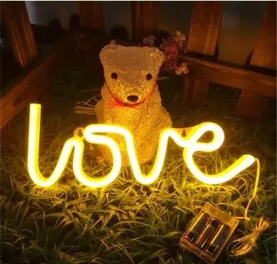 Любовь неоновые Ins украшения для комнаты девочки лампа ночник свадебный свет