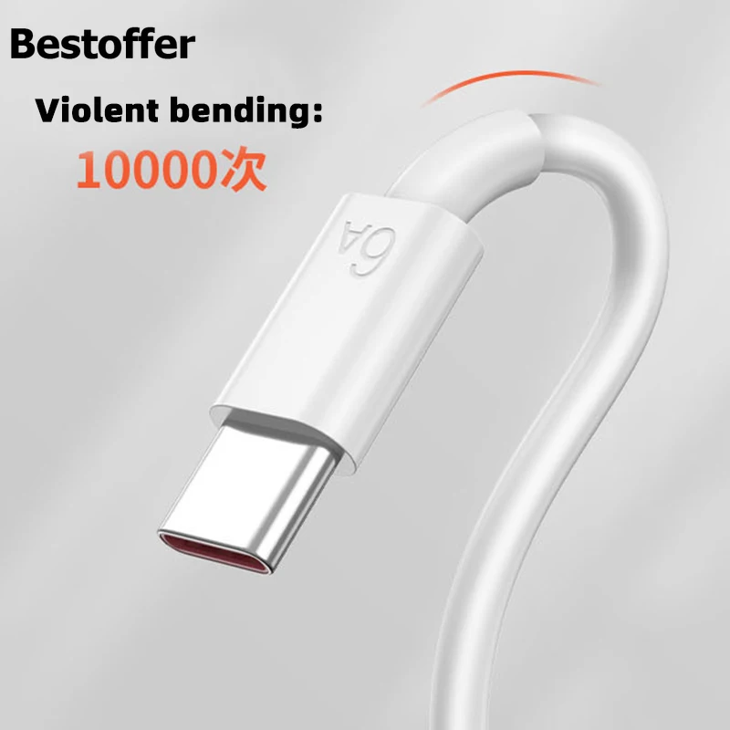 1M/1.5M/2M Super Fast 66W Charging Data Cable USB 3.1 A to Type-C Male Plugs 6A Extended Transmission | Электроника