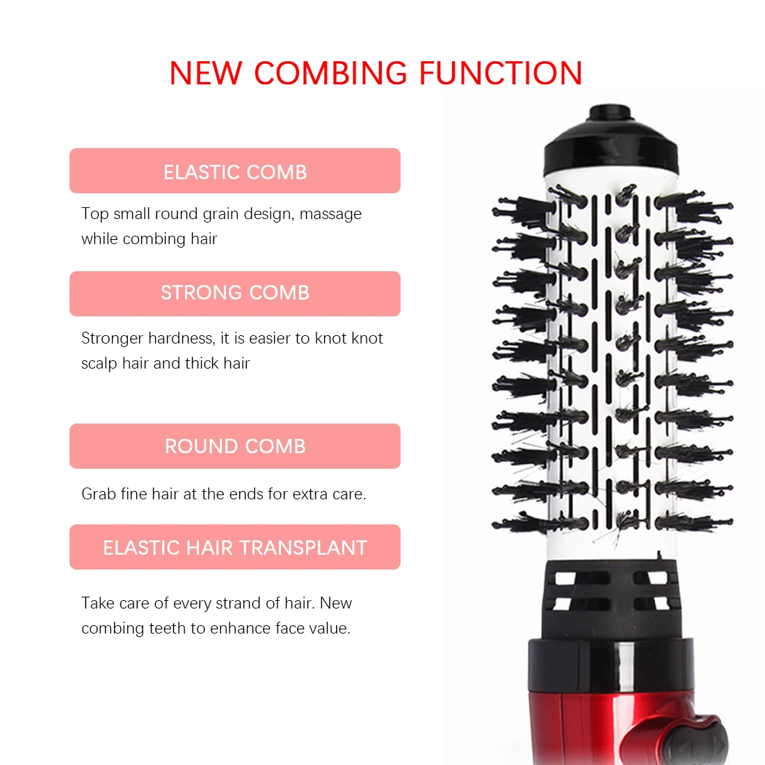 

Professional Hair Dryer Brush Roller Hair Dryer and Volumizer Comb Auto Rotating Hair Curler Portable Bathroom Salon Blow Dryer
