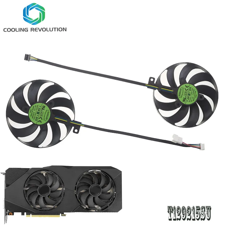 Вентилятор видеокарты для ASUS Dual RTX 2060 2070 2080 SUPER EVO GPU RTX2060S RTX2070S RTX2080S 87 мм - купить по