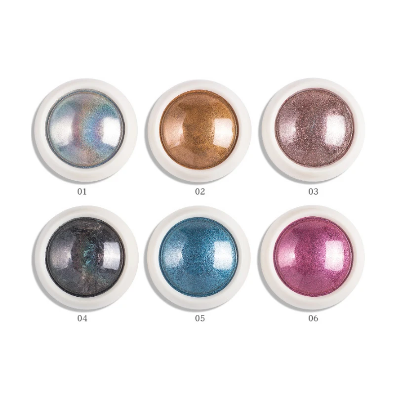 

CHNRMJL 6 цветов/набор Радужный зеркальный хромовый Блестящий УФ-Гель-лак акриловый Пигментный Порошок для ногтей инструмент для украшения