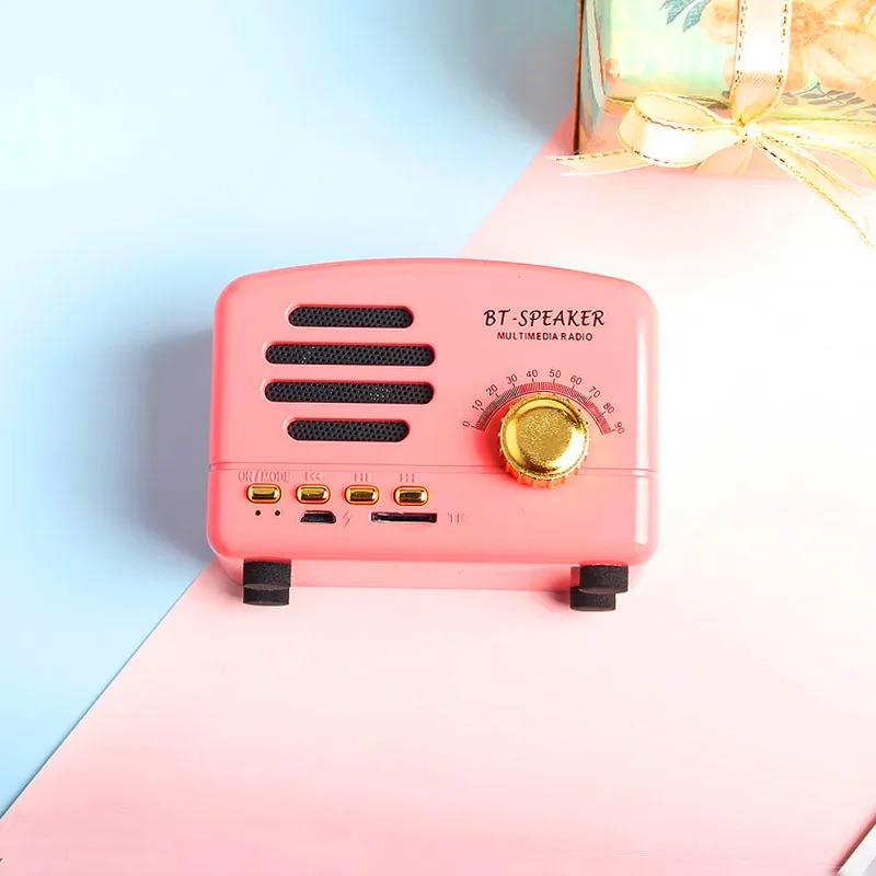 Bluetooth Колонка ICL в стиле Одри для девушек Беспроводная мини ретро музыкальный